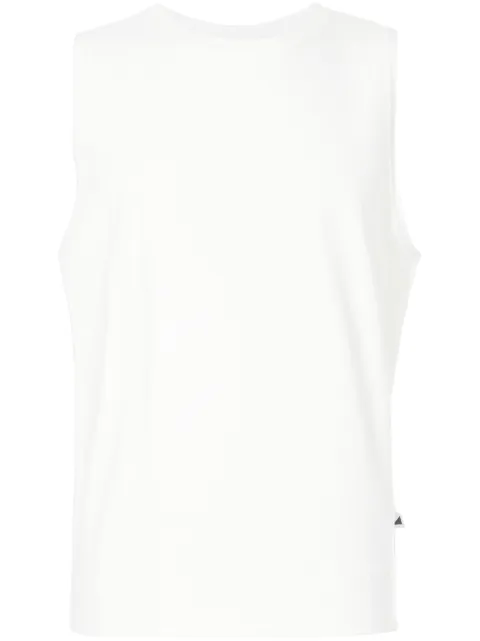 white cotton muscle tank
