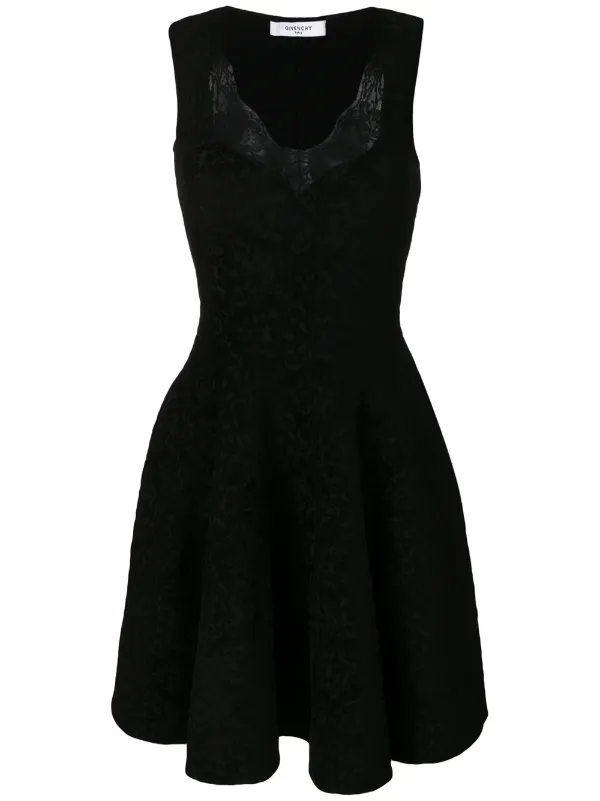 chinese dress ladies Givenchy Womens Leather Lace-Trim Mini Dress – Bluefly main image 1