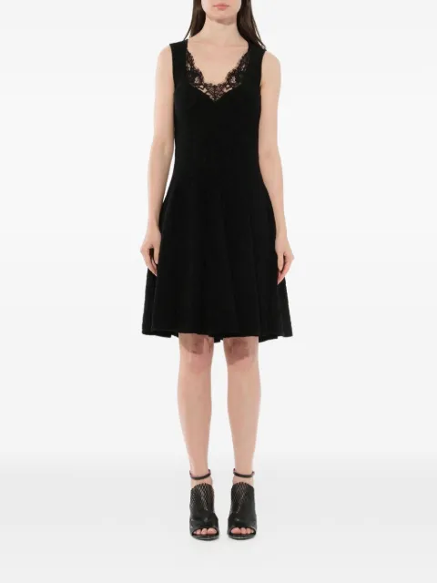 Givenchy lace trim flared dress