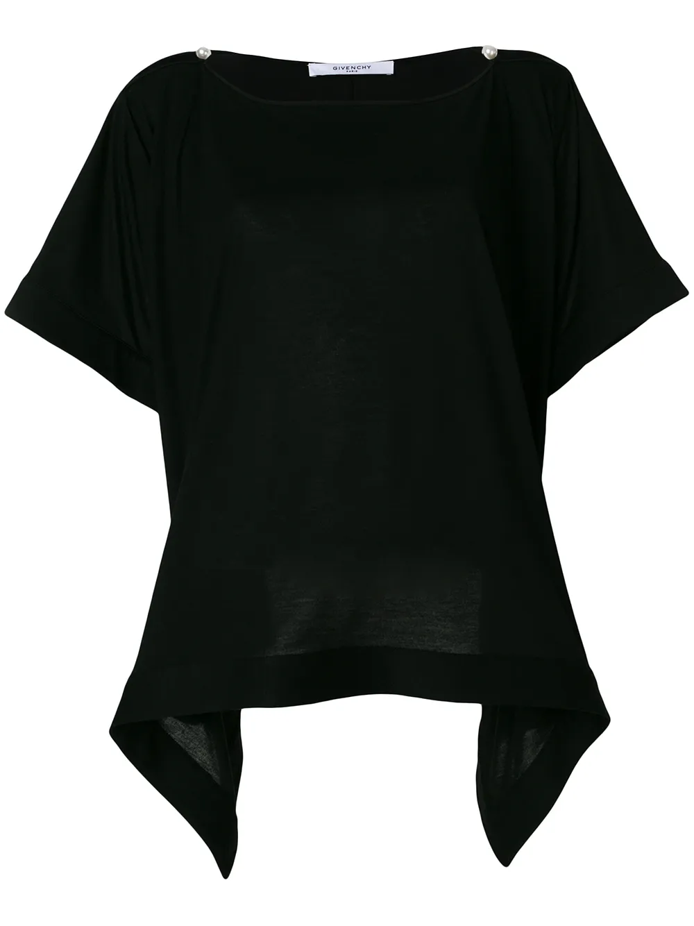 Givenchy draped hem T-shirt | Black | Image 1