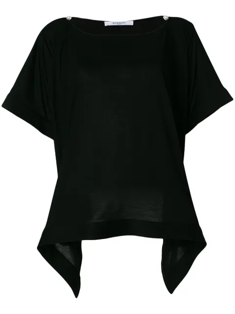 Givenchy playera con ribete drapeado