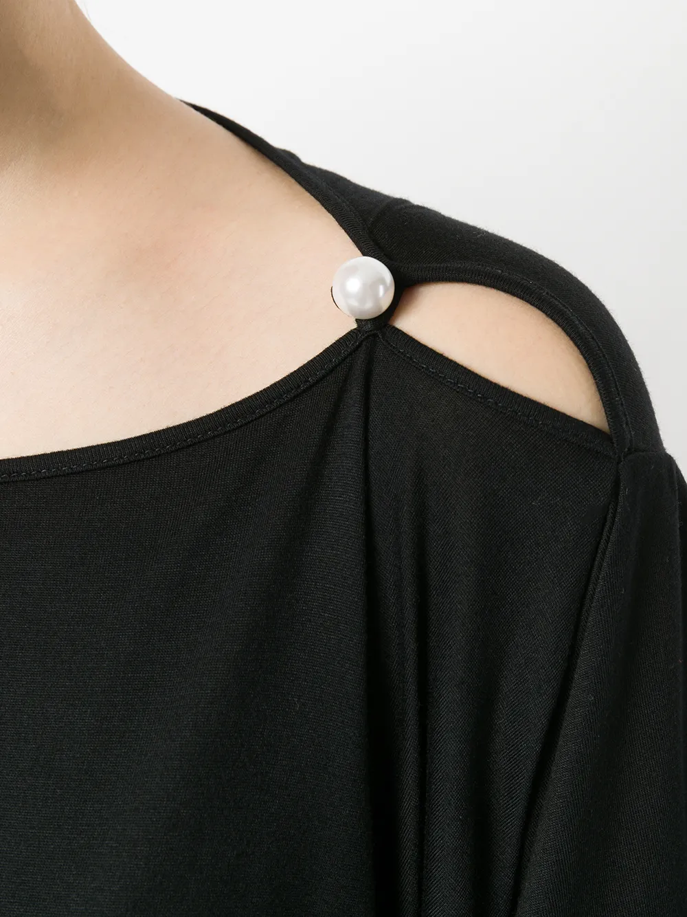 Givenchy t-shirt met gedrapeerde zoom Zwart