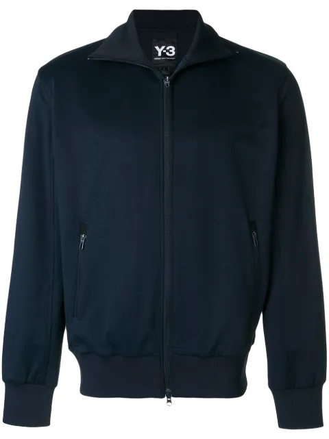 Y-3 logo printed zipped sweatshirt