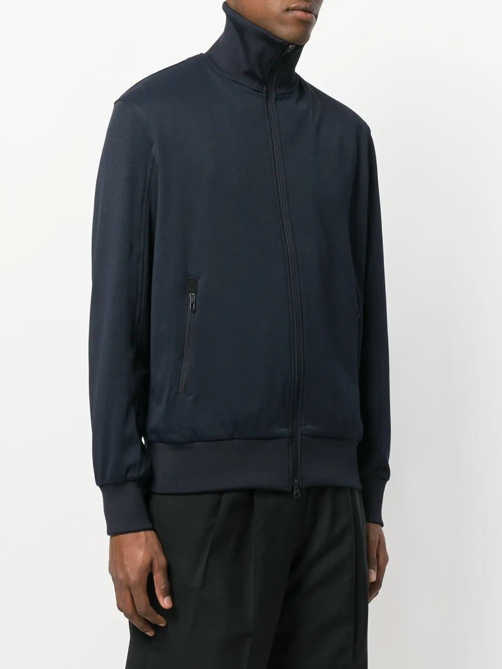  Y 3 Sweatshirt Mit Logo Print   Blau 