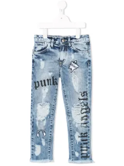 Jeans con effetto consumato