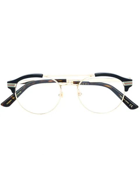 Gucci Eyewear Web round glasses