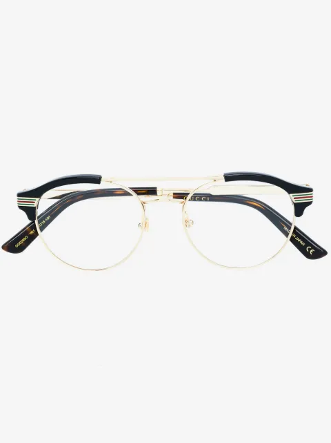 Gucci Eyewear Web round glasses