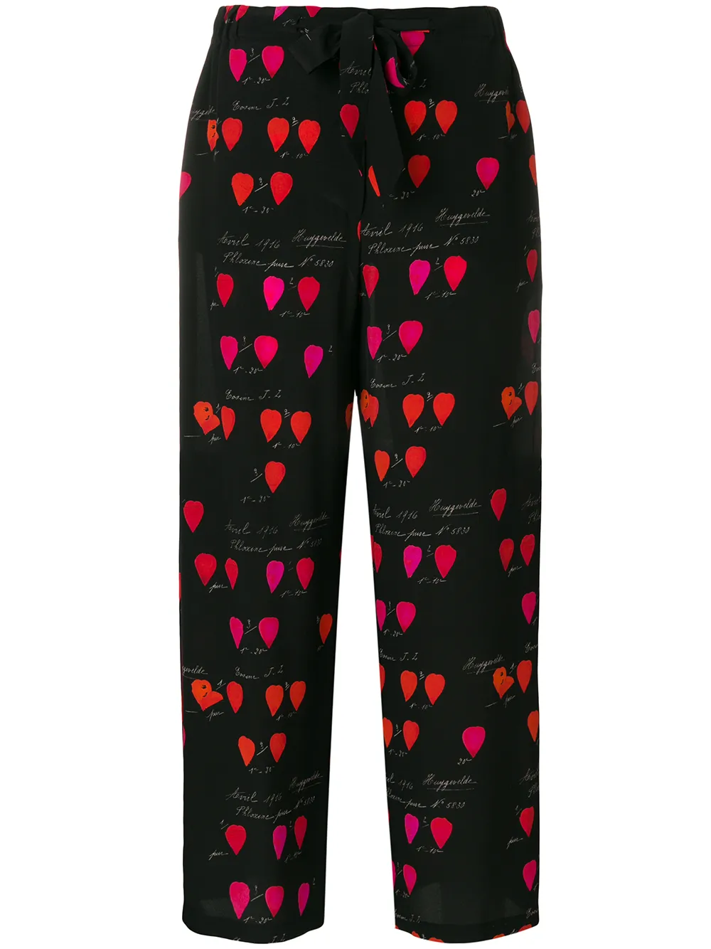 Alexander McQueen Seidenhose mit Print - Schwarz