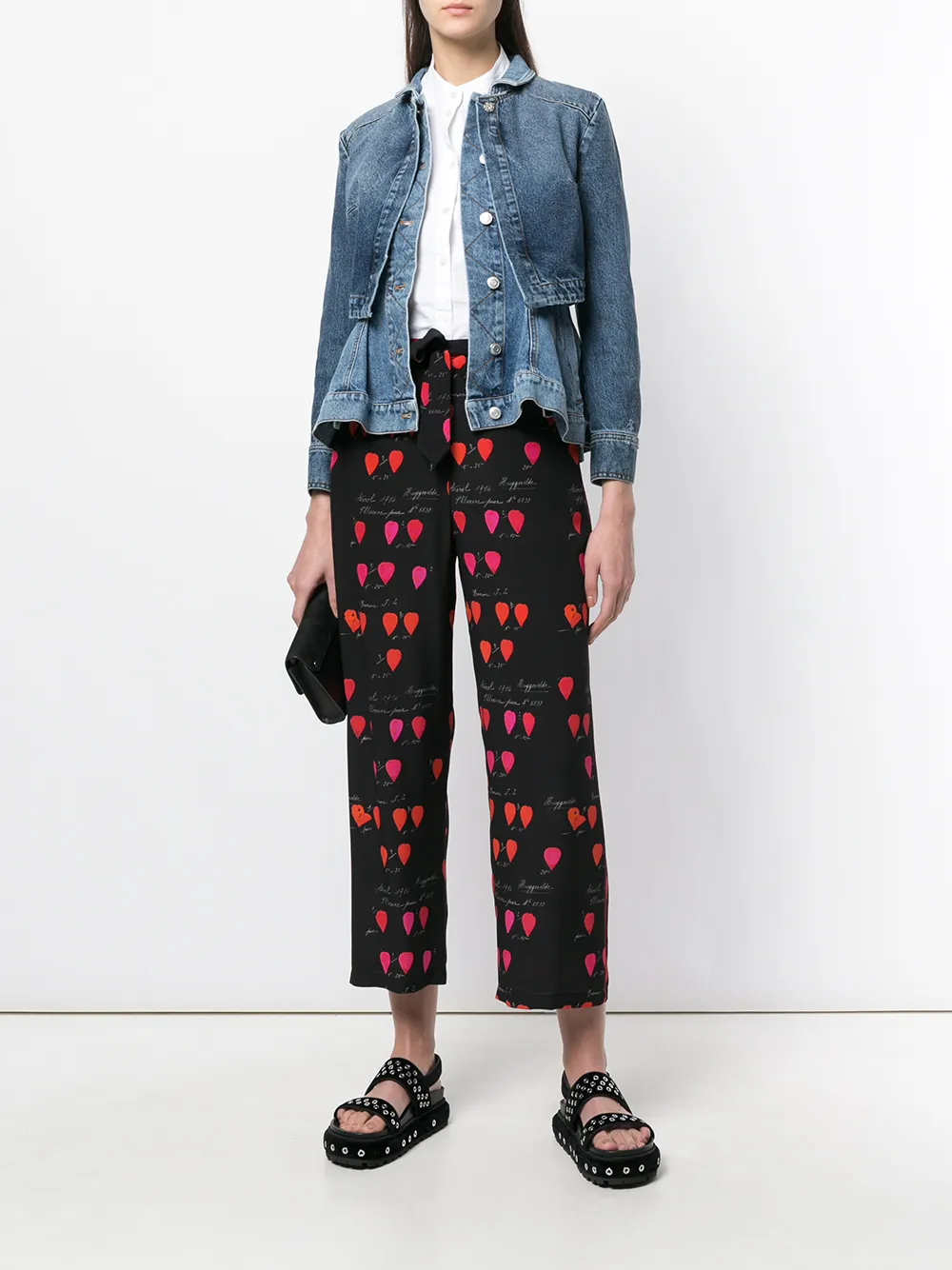  Alexander Mcqueen Seidenhose Mit Print   Schwarz 
