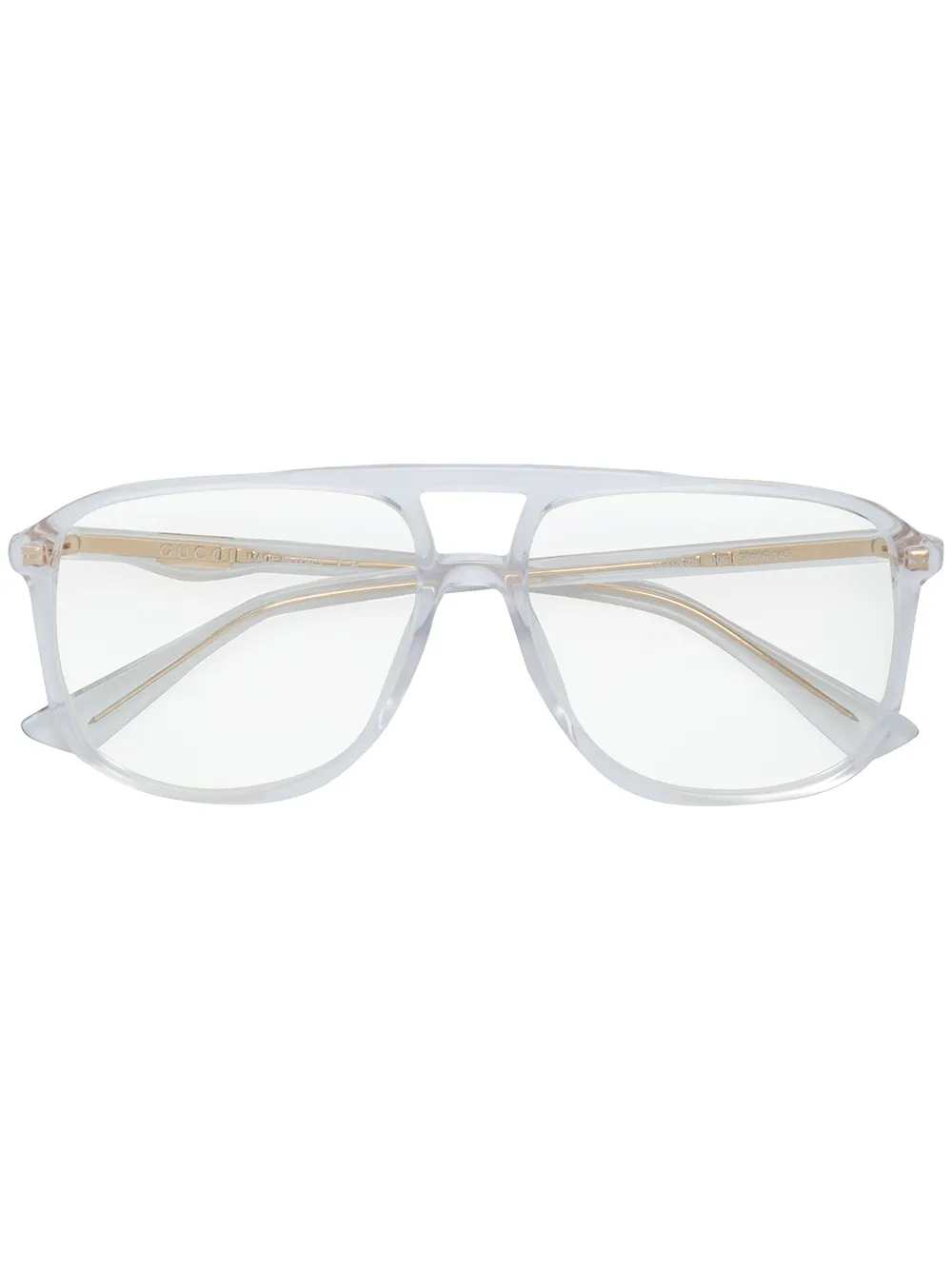 gucci oversized clear glasses