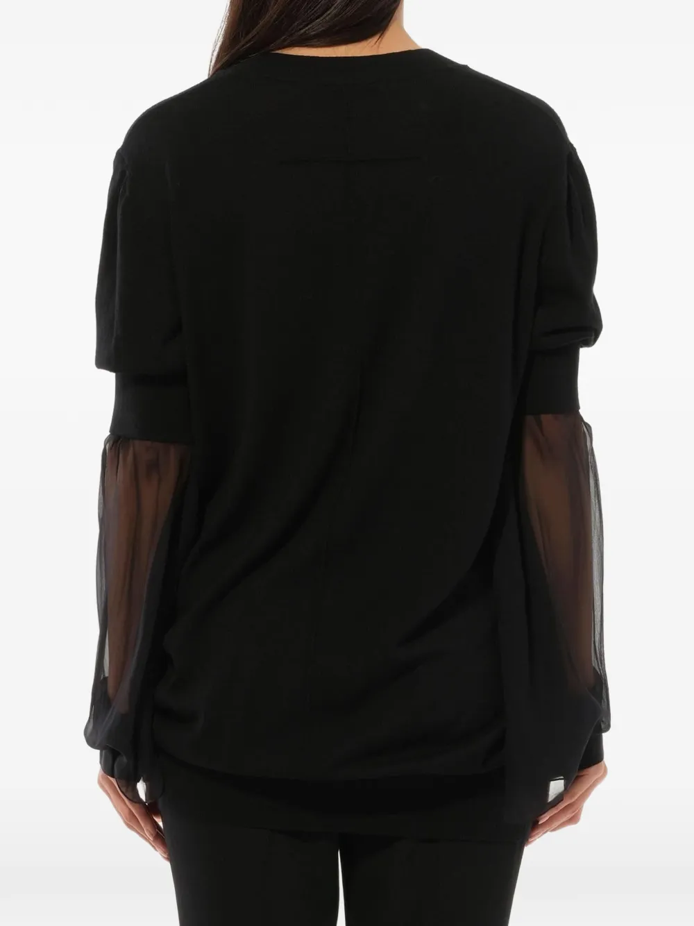 Givenchy deep v-neck top Zwart