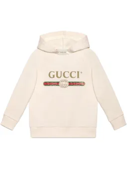 Children's hooded dress with Gucci logo