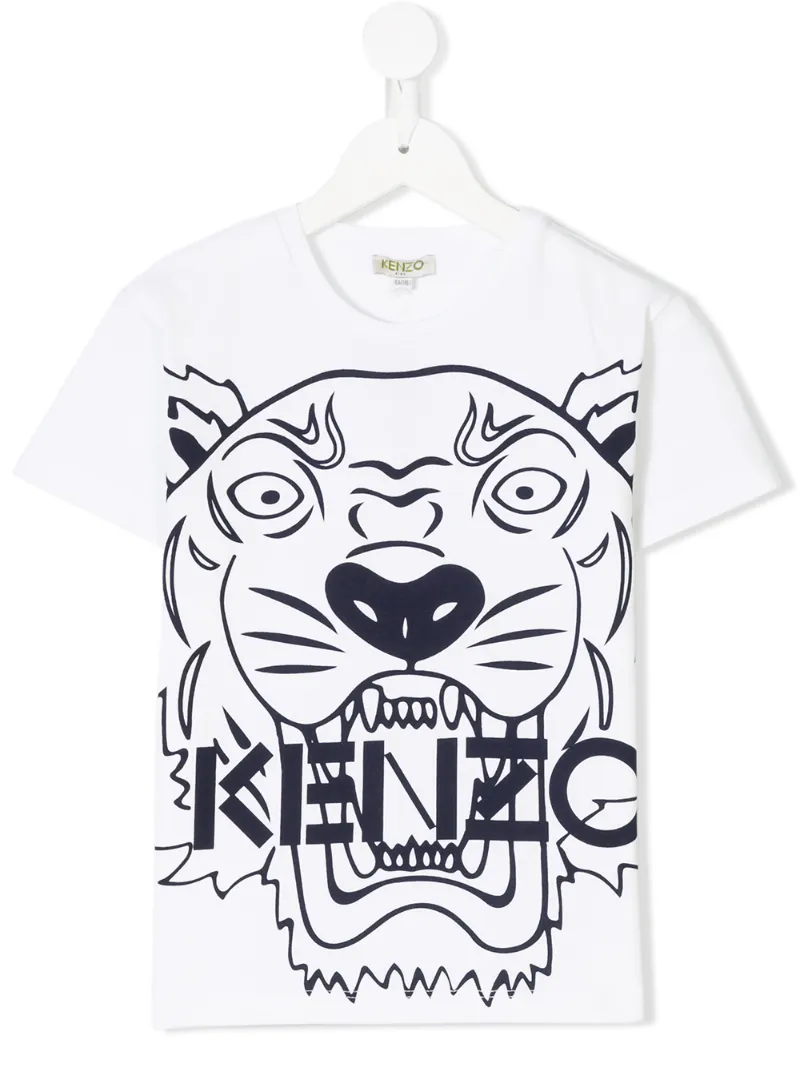 Kenzo Kids футболка с принтом Tiger