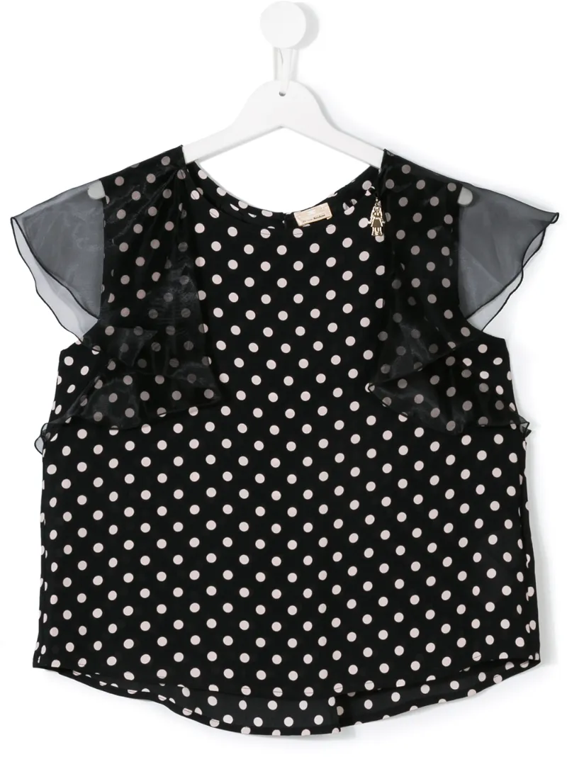 Elisabetta Franchi La Mia Bambina блузка в горох