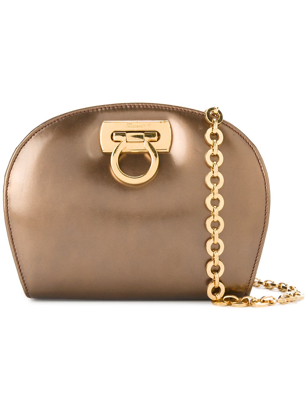 фото Salvatore ferragamo pre-owned gancini chain shoulder bag