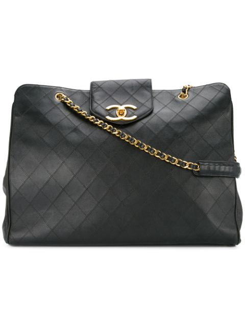 Affordable HOT SALE CHANEL Super Model Jumbo XL quilted CC logo chain shoulder bag Women