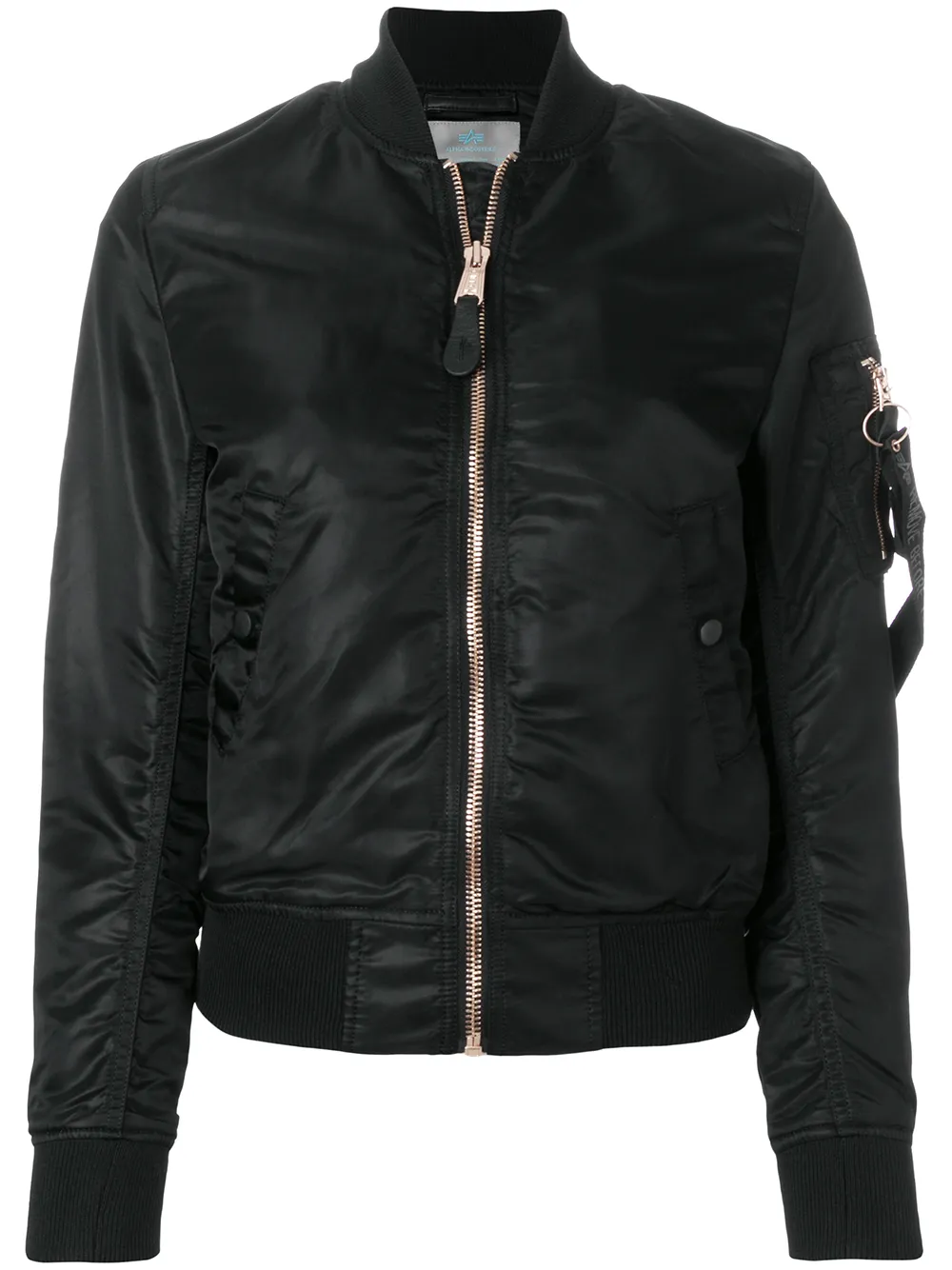 Alpha Industries cropped bomberjack Zwart