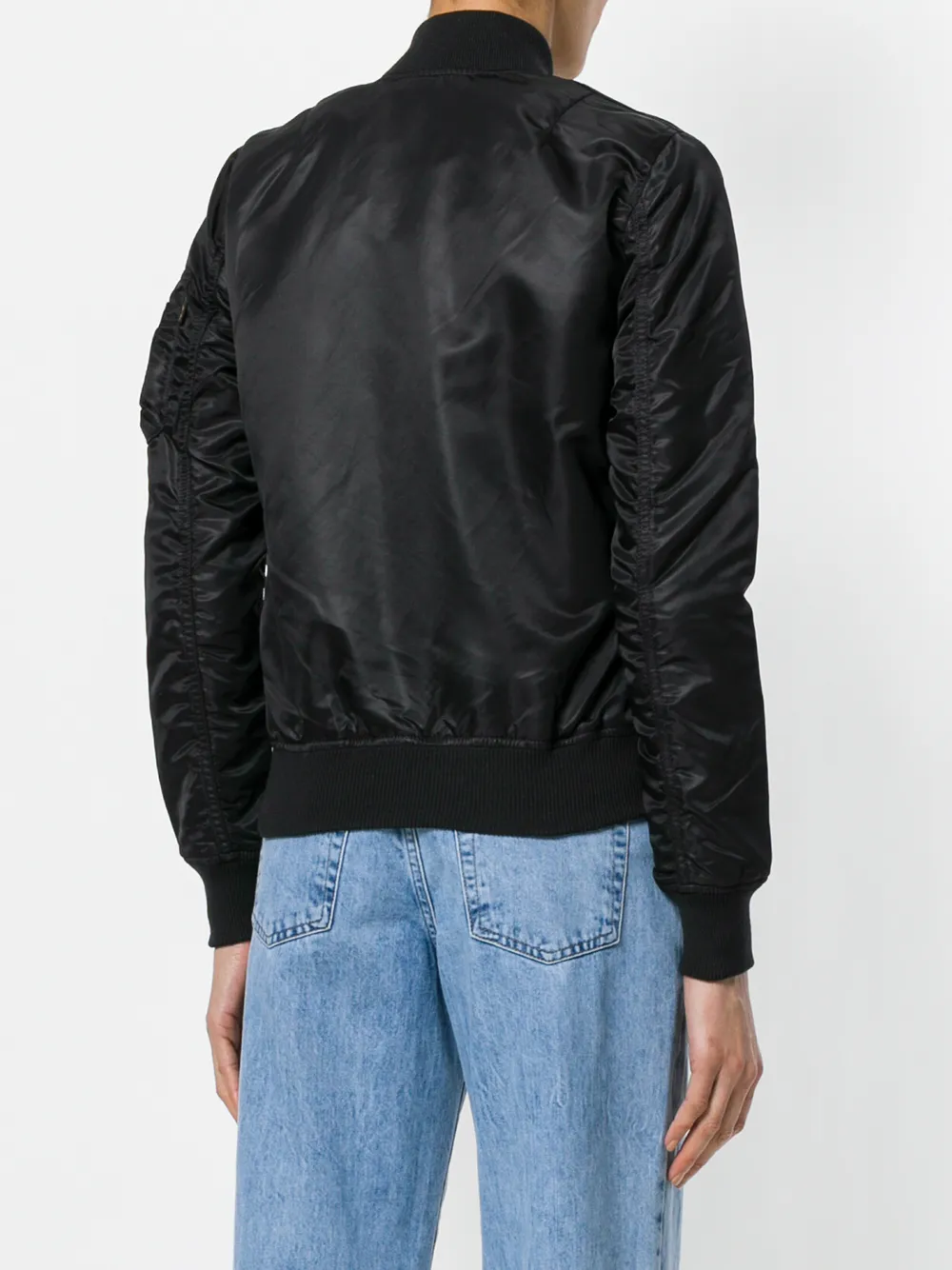 Alpha Industries cropped bomberjack Zwart