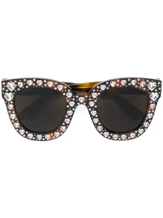 gucci heart shaped sunglasses