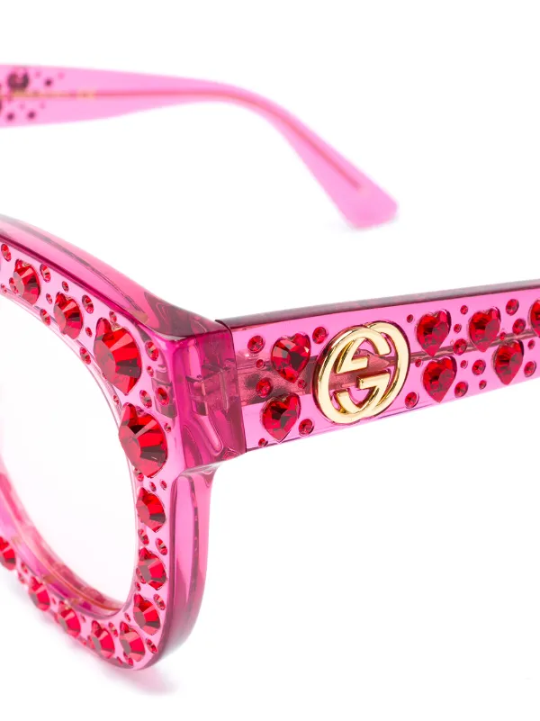 Gucci red heart sunglasses Clearance