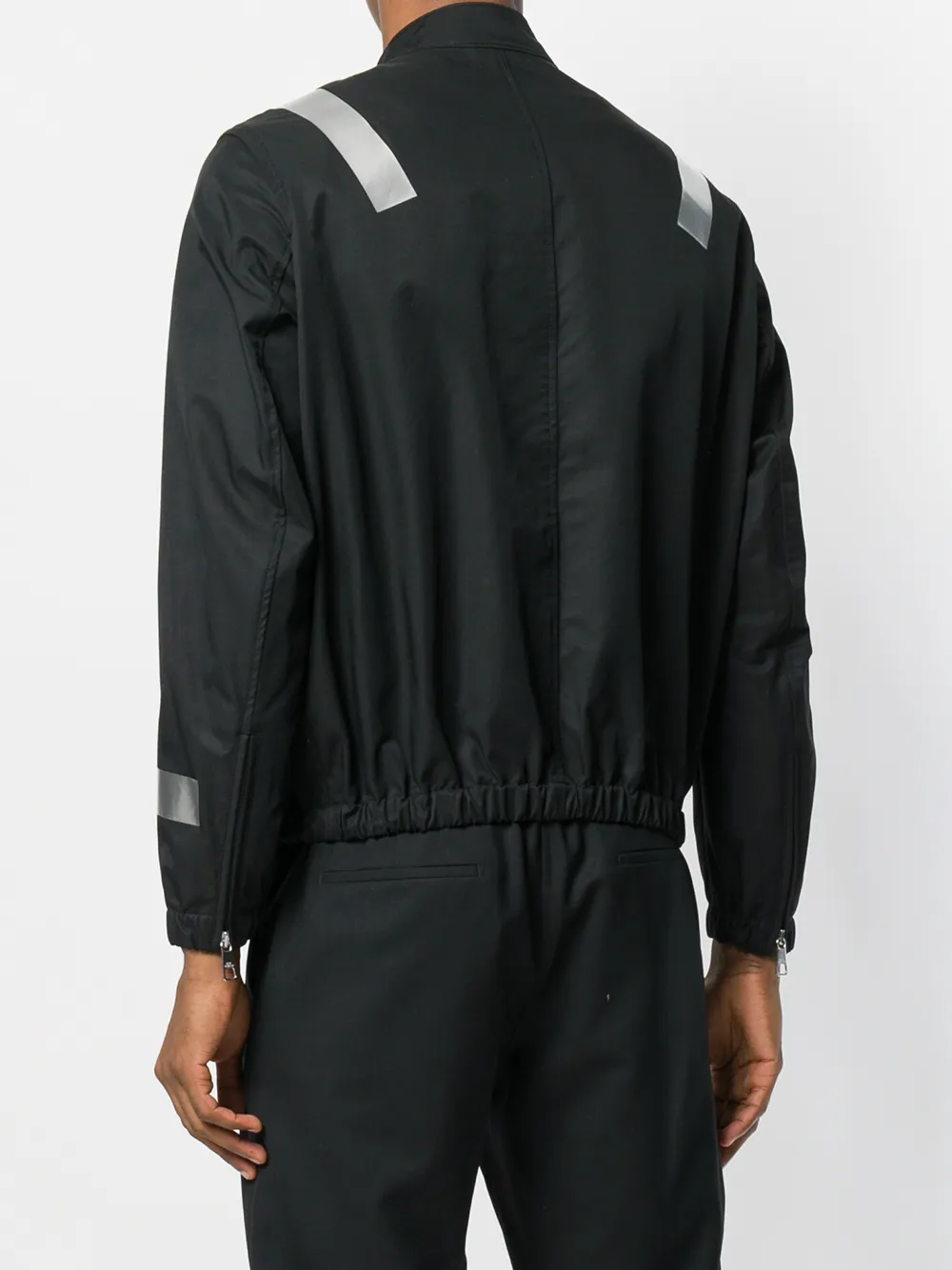 Neil Barrett stripe-detail bomber jacket Zwart