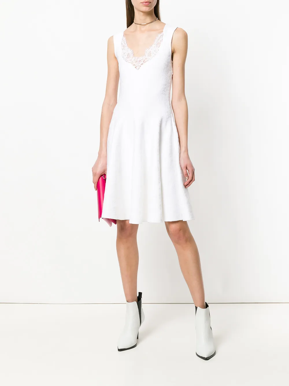 Givenchy lace flared dress - Wit