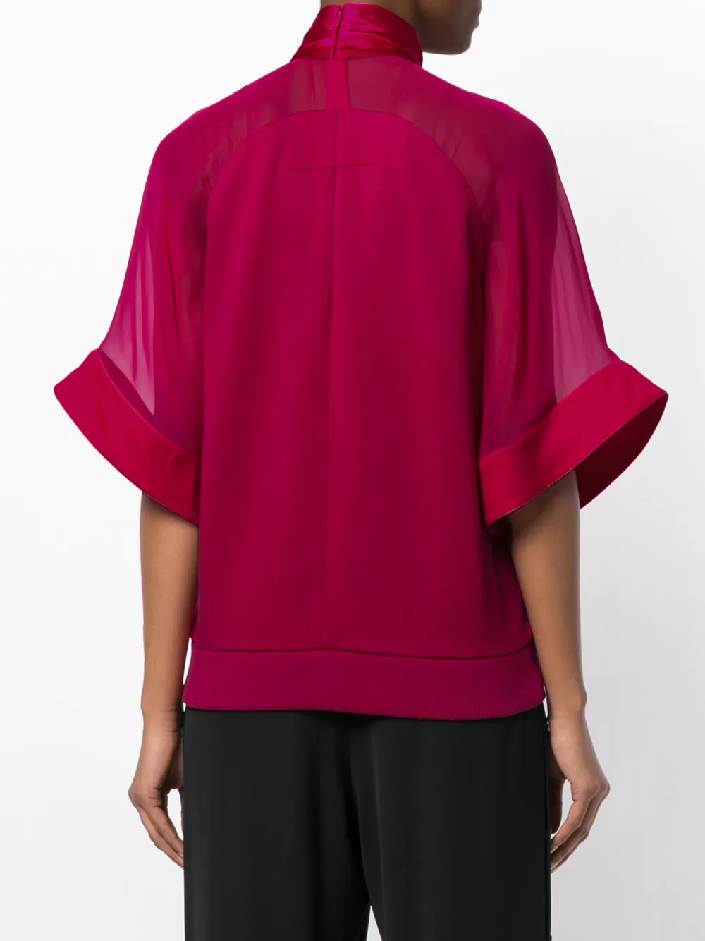 Givenchy draped neckline rottweiler print top Roze