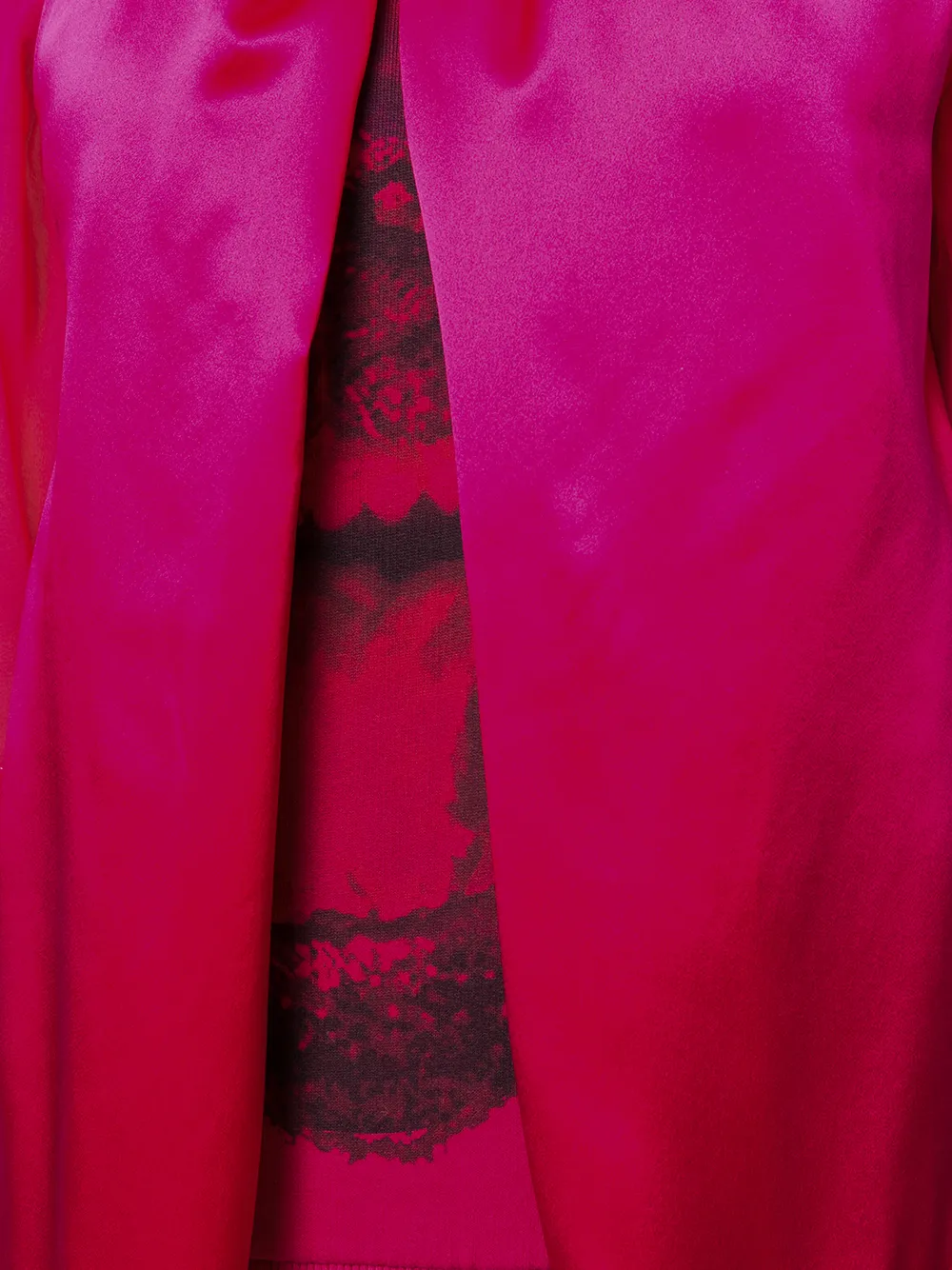 Givenchy draped neckline rottweiler print top Roze