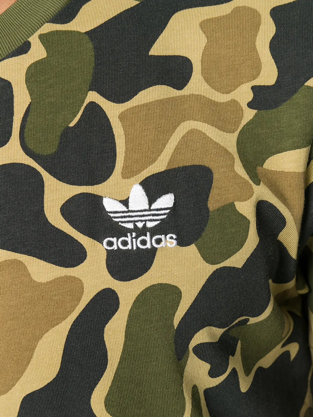 adidas Camouflage logo T-shirt Groen