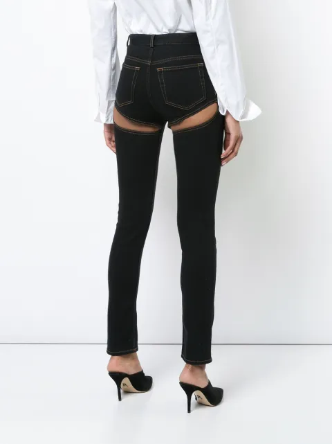 back cut out jeans