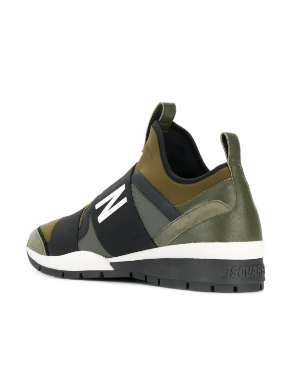 DSQUARED2 RED2 スニーカー オリーブ DSQUARED2 ICON Logo Sneakers | Green | FARFETCH ZA