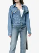UNRAVEL PROJECT Snake Distressed Denim Jacket