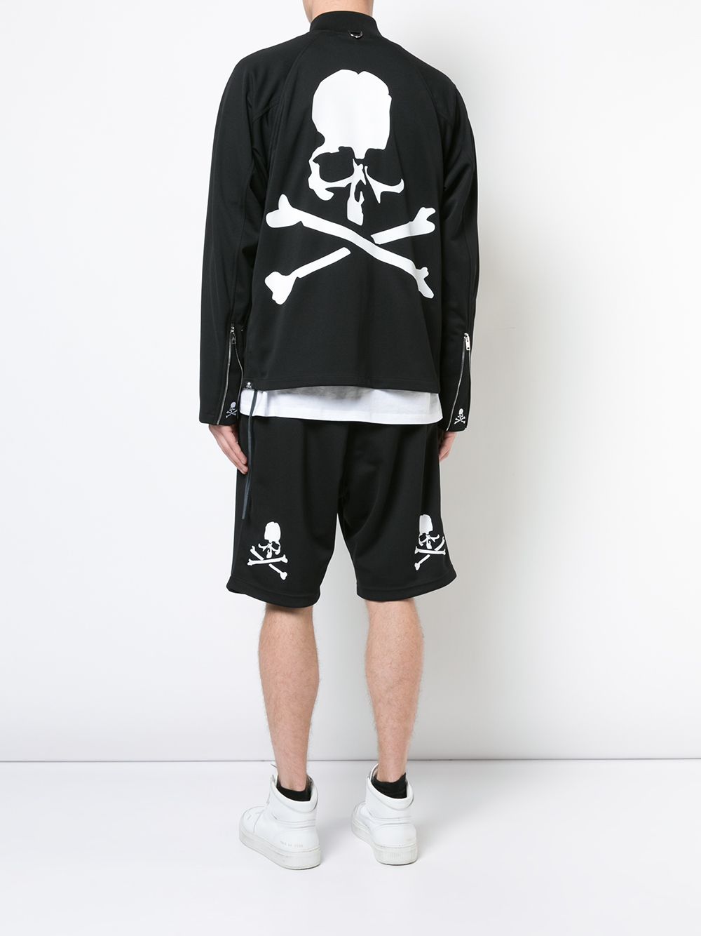 Mastermind World skull print back bomber jacket - Zwart