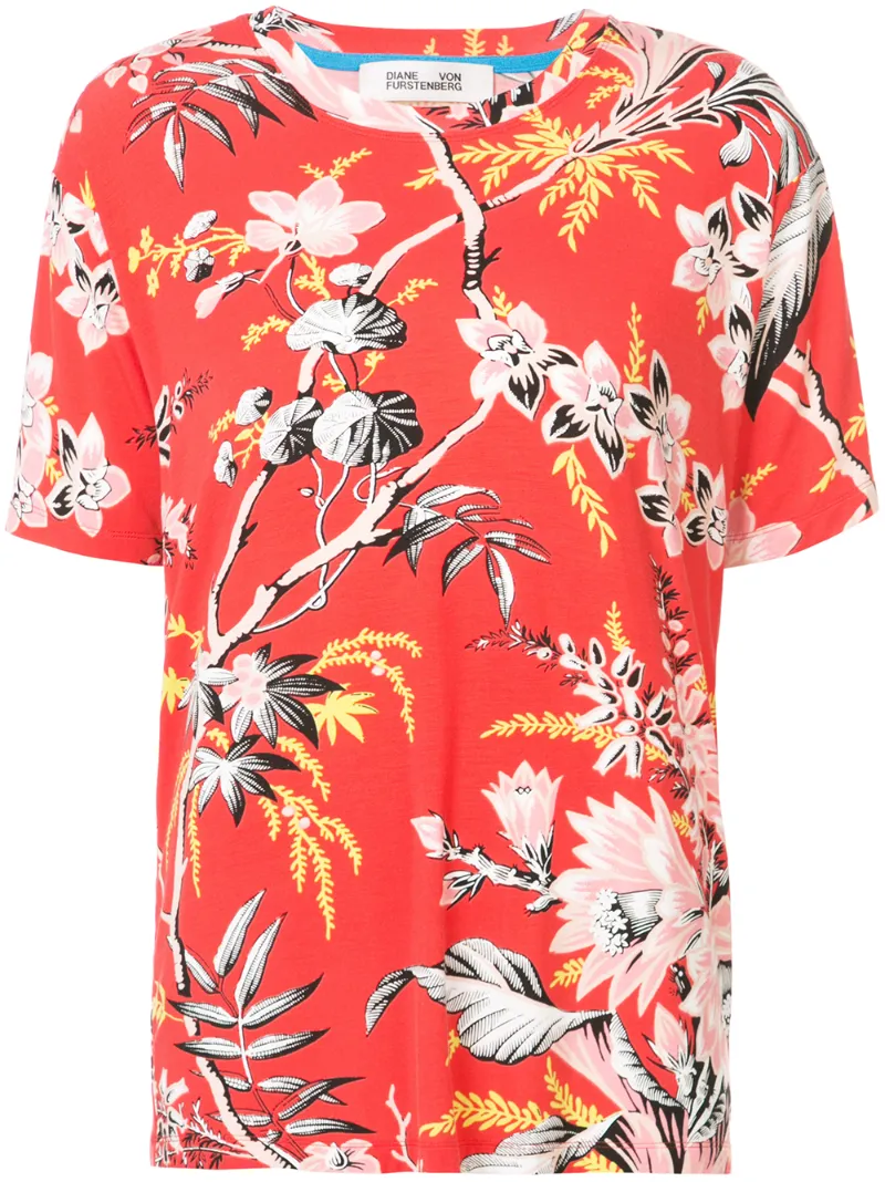 Dvf Diane Von Furstenberg футболка с цветочным принтом