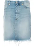 UNRAVEL PROJECT frayed denim skirt - Blue