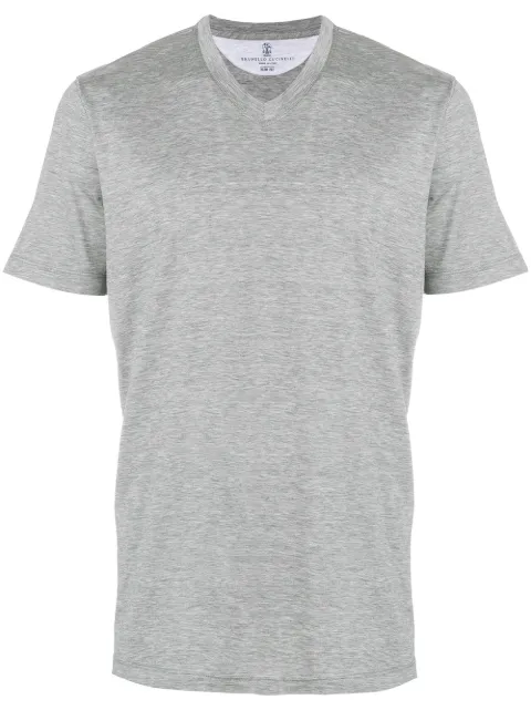Brunello Cucinelli T-Shirt mit V-Ausschnitt