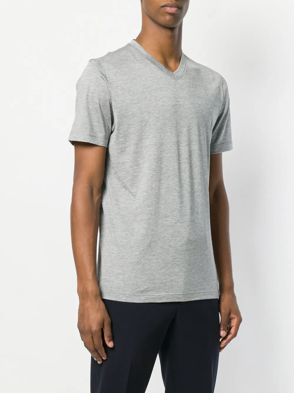 Brunello Cucinelli T-shirt met V-hals Grijs