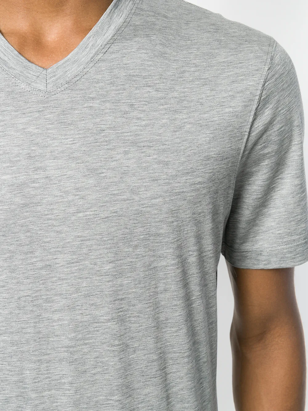 Brunello Cucinelli T-shirt met V-hals Grijs