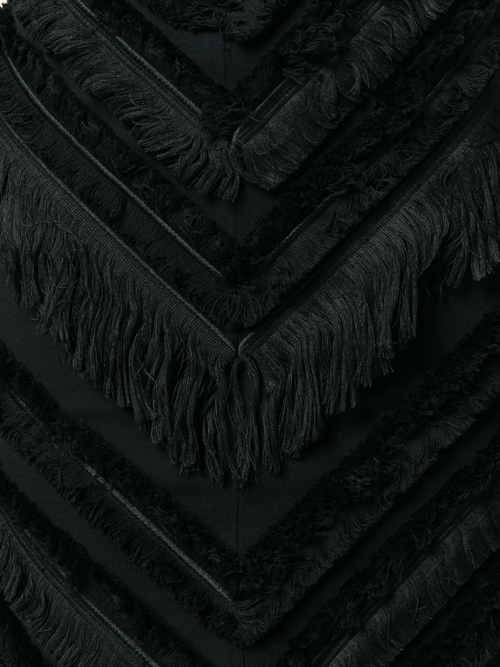 Balmain minirok met franjes Zwart