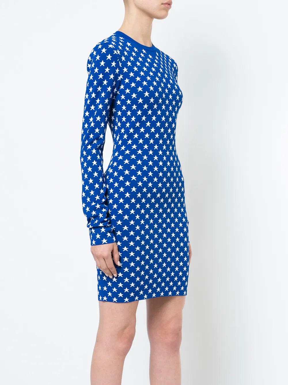 Givenchy star print fitted mini dress Blauw
