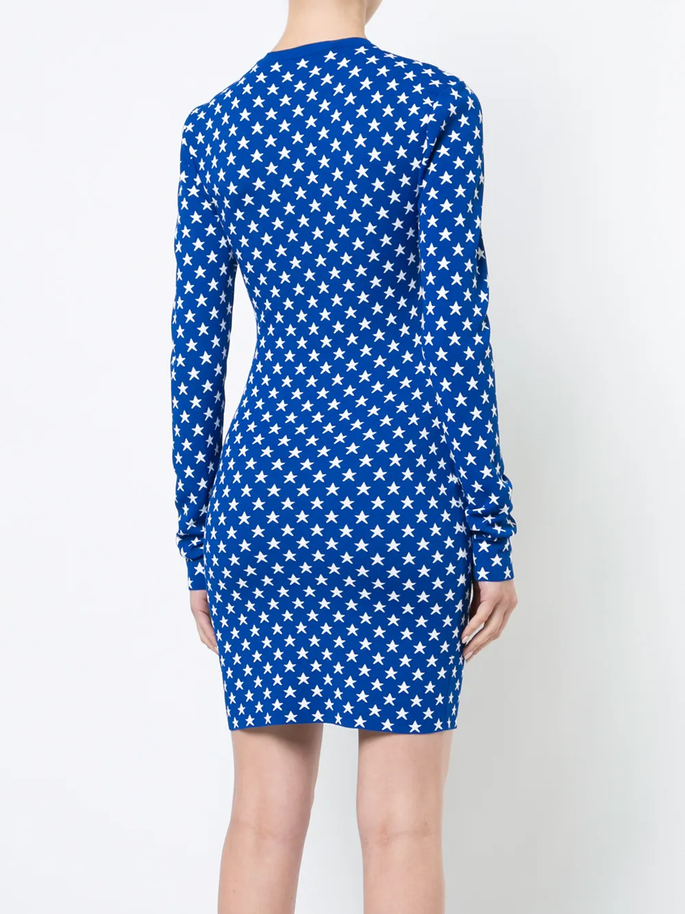 Givenchy star print fitted mini dress Blauw