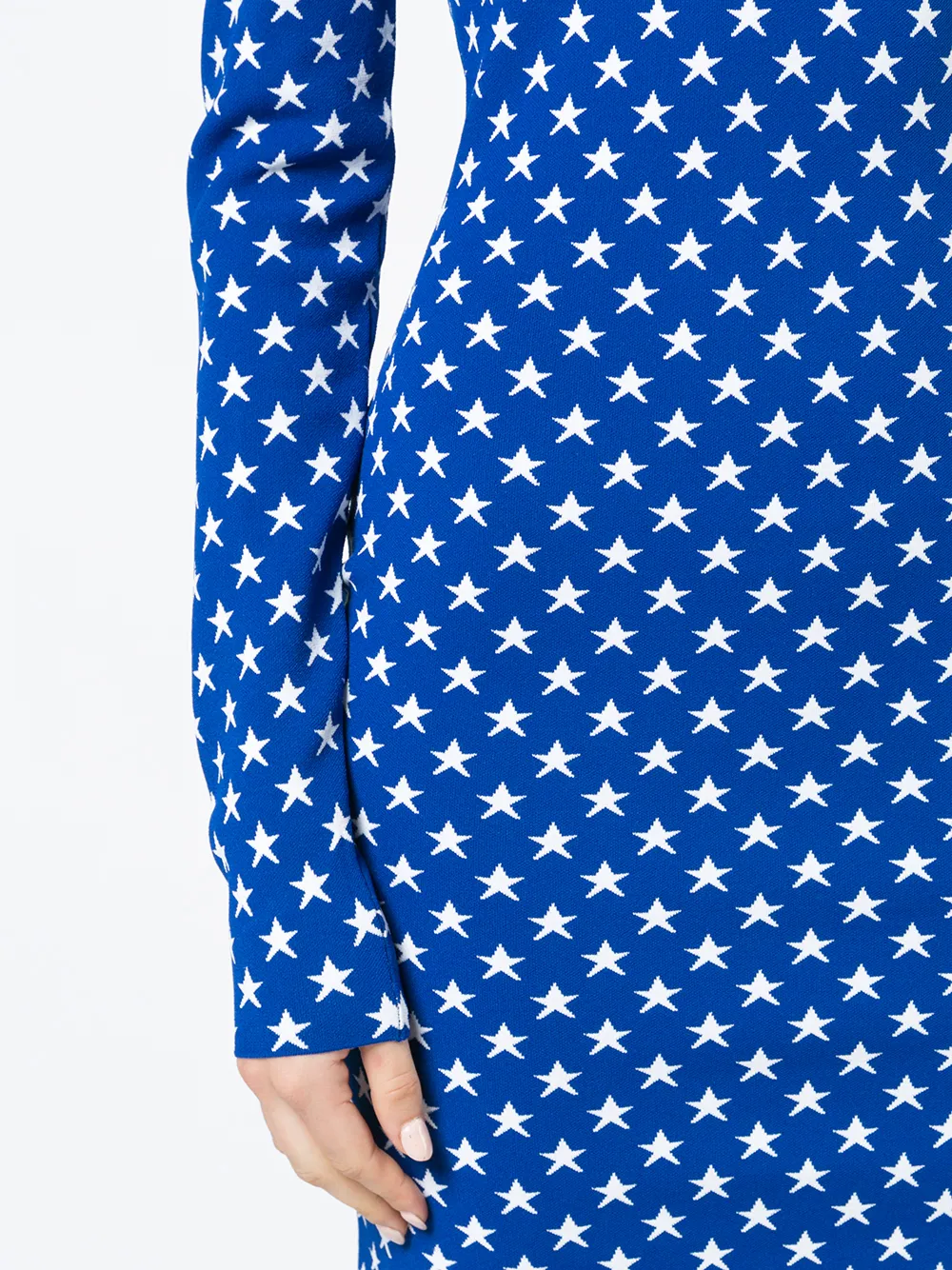 Givenchy star print fitted mini dress Blauw