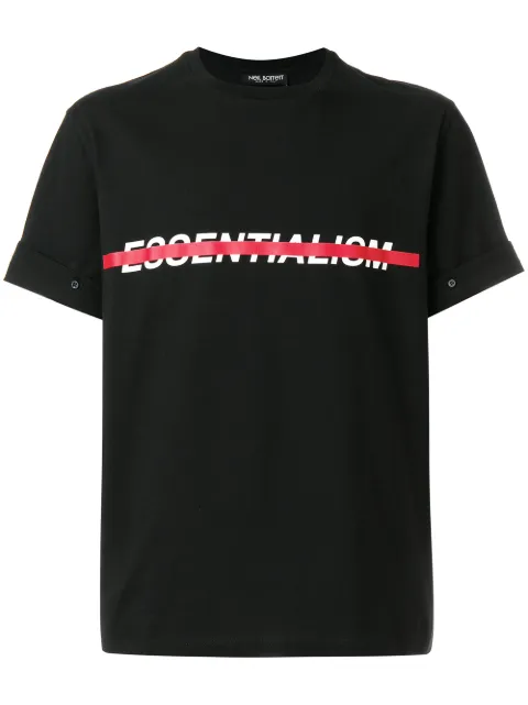 Neil Barrett t-shirt à détail de slogan