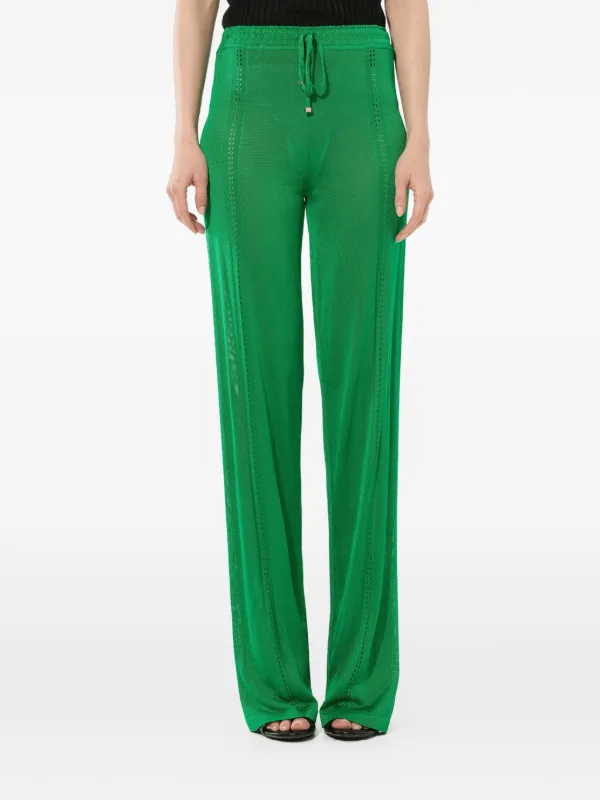 Pucci Straight-leg Knitted Trousers in Green
