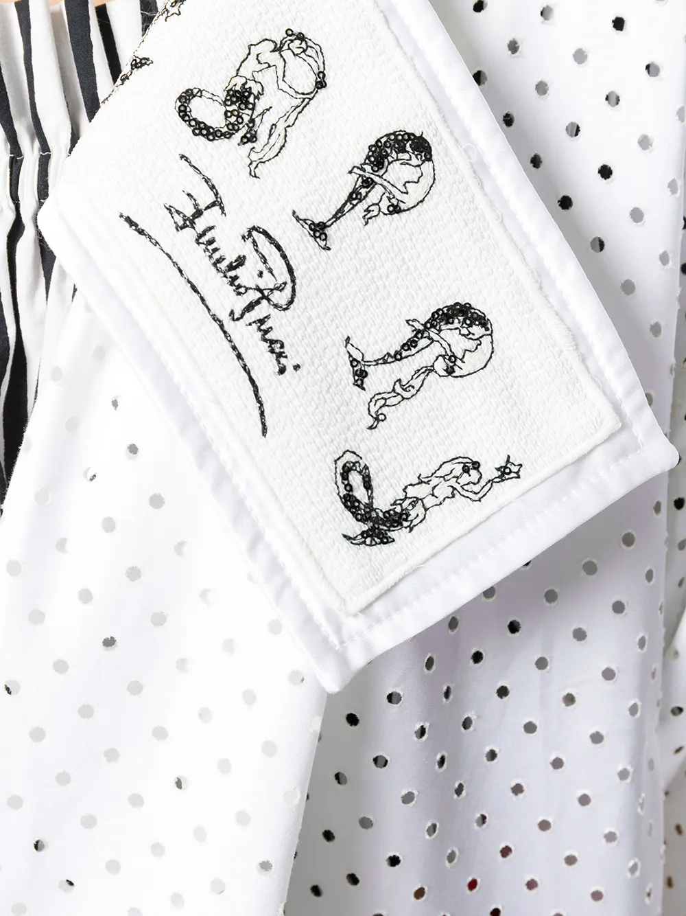 PUCCI eyelet-embellished oversized coat Wit