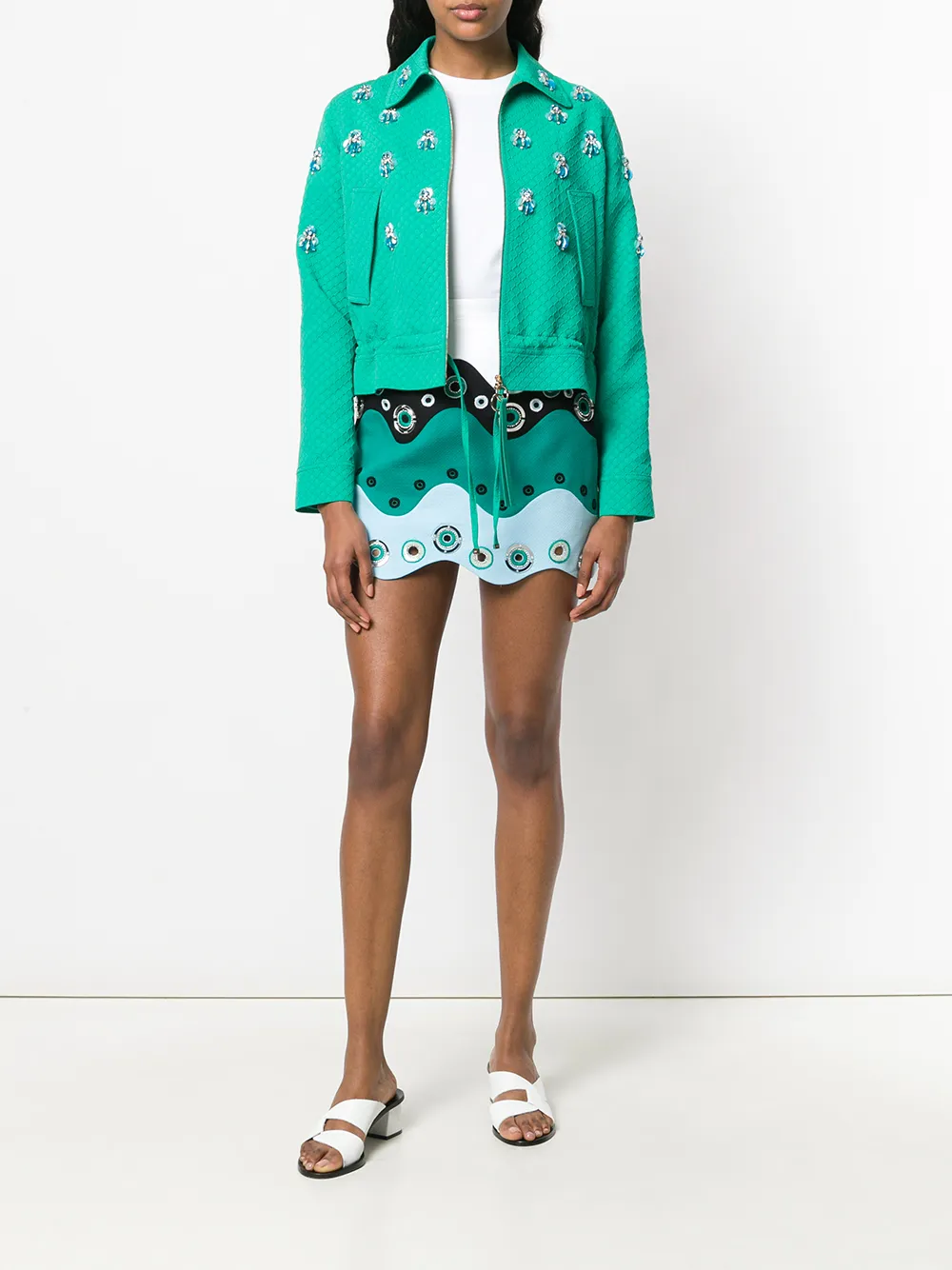 PUCCI embellished colour-block mini skirt - Veelkleurig
