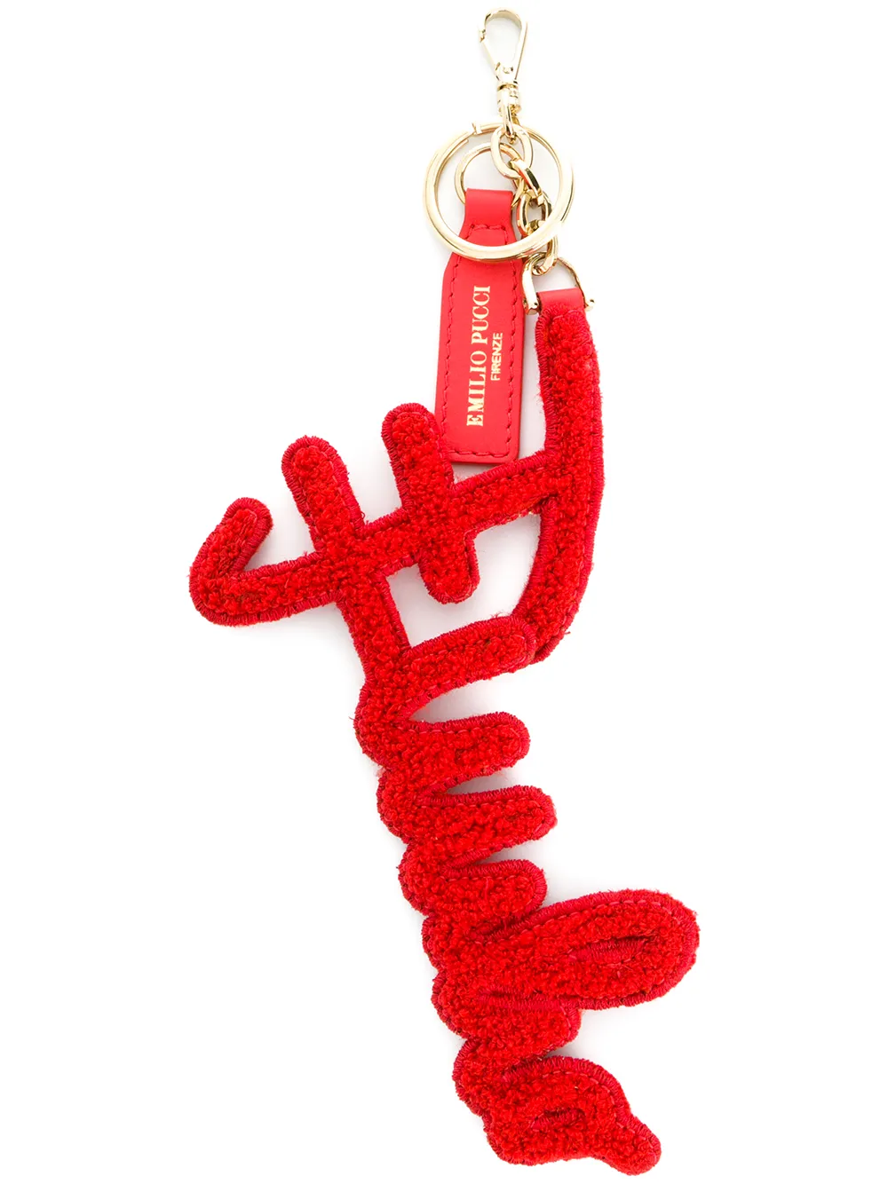 PUCCI textured keyring | Red | Image 1