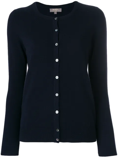 N.Peal cashmere round neck cardigan
