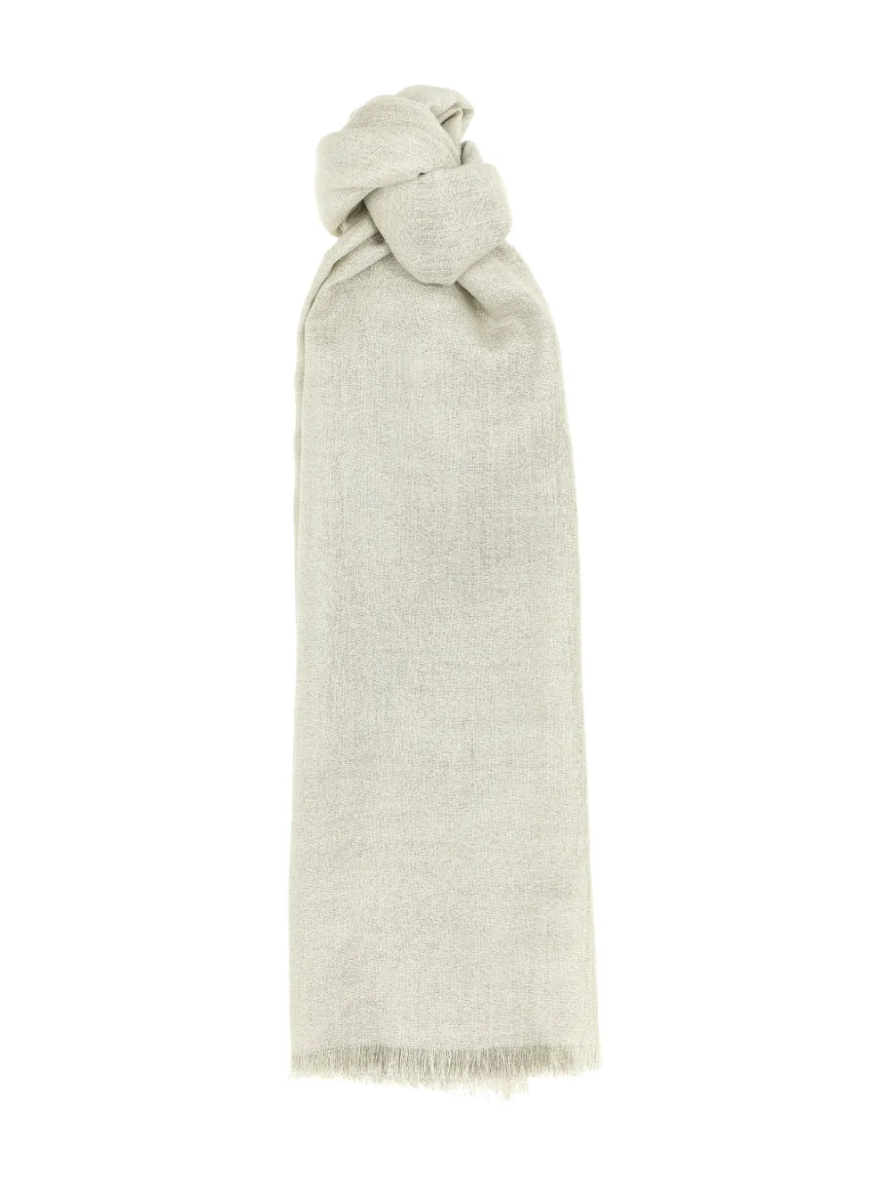 Brunello Cucinelli metallic frayed scarf | White | Image 1