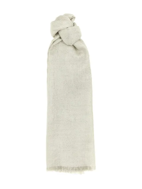 Brunello Cucinelli metallic frayed scarf